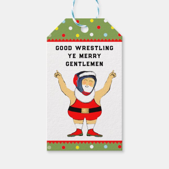 Wrestling Weihnachten Geschenkanhänger (Vorderseite)