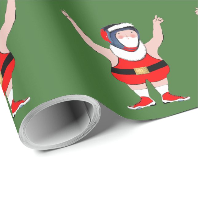 Wrestling Weihnachtsgeschenk Geschenkpapier (Rolleneckpunkt)