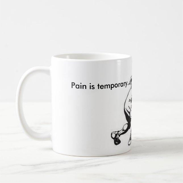 Wrestling-Weiß 11-Unze-klassische weiße Tasse (Links)