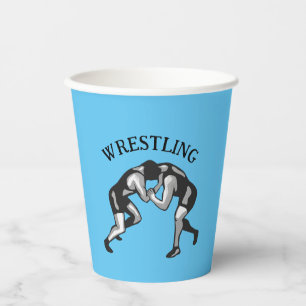 Wrestling Wrestler Design Pappbecher