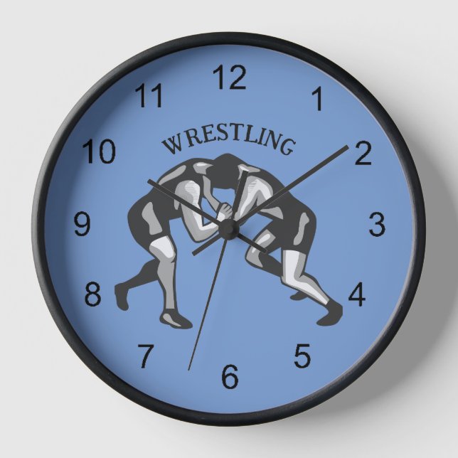 Wrestling Wrestler Design Wall Clock Uhr (Vorderseite)