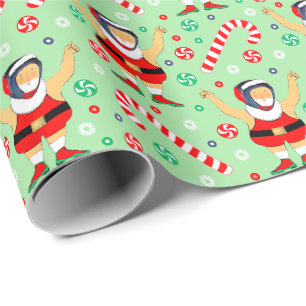Wrestling Wrestler Weihnachtsgeschenk Wrapper Geschenkpapier