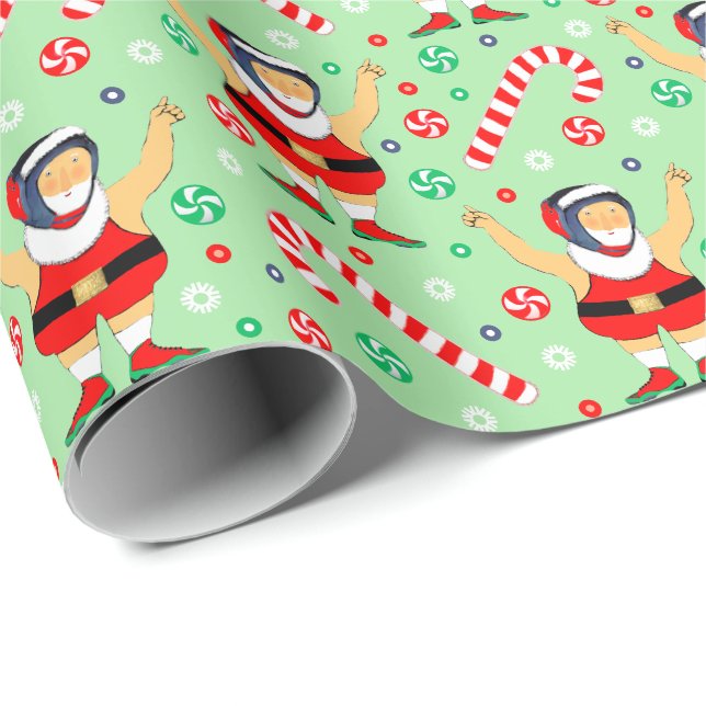 Wrestling Wrestler Weihnachtsgeschenk Wrapper Geschenkpapier (Rolleneckpunkt)