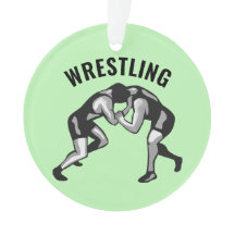 Wrestling Wrestlers Design Akrylorische Ornamente