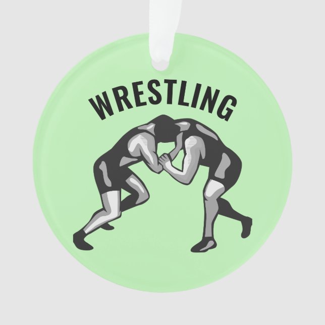 Wrestling Wrestlers Design Akrylorische Ornamente (Vorderseite)