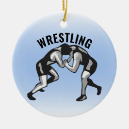 Wrestling Wrestlers Design Keramik Ornament