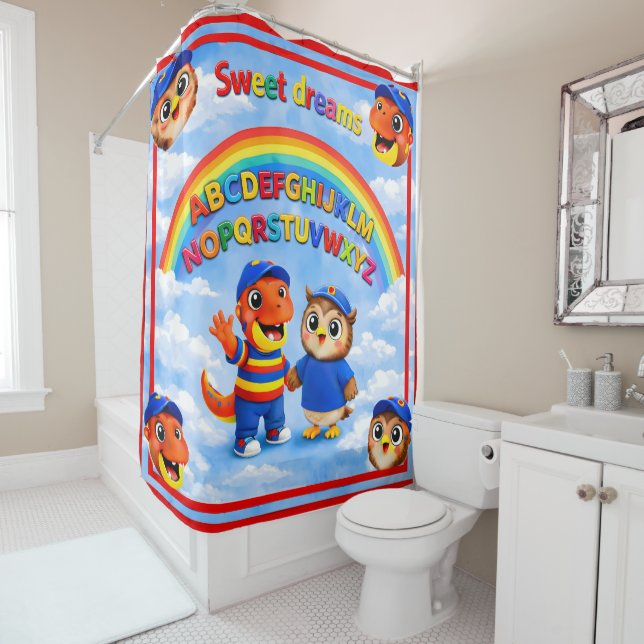 Wrexham ABC sweet dreams kids shower Duschvorhang (Beispiel)