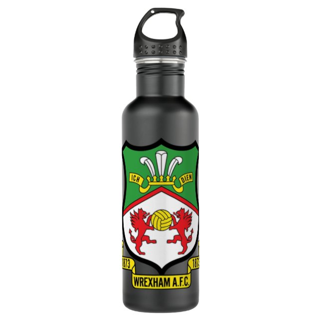 Wrexham AFC Classic Edelstahlflasche (Vorderseite)