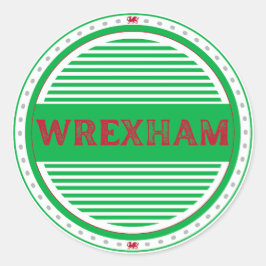Wrexham City Pride Emblem – Walisische Identität Runder Aufkleber