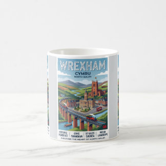 Wrexham Cymru Retro-Reiseplakat Kaffeetasse