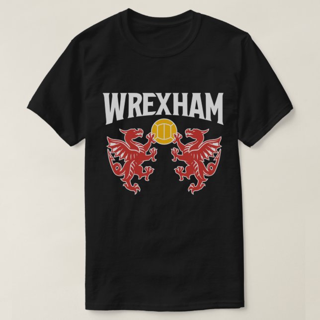 Wrexham Großer Text mit Dragons63 T-Shirt (Design vorne)