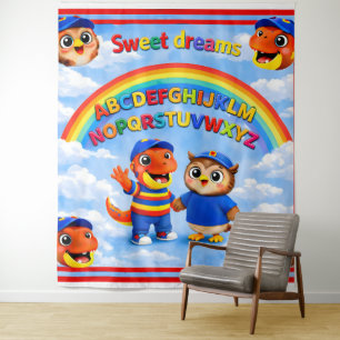 Wrexham Hoot Ein Regenbogen süße Träume, große Wan Wandteppich