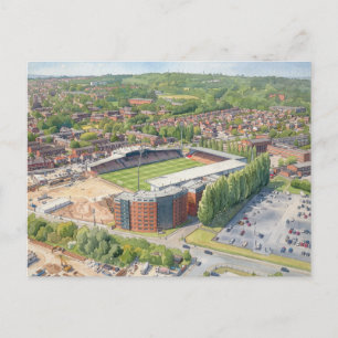 Wrexham-Rennbahn-Gelände Aquarell-Kunst Postkarte