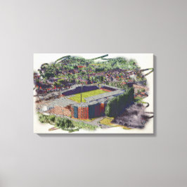 Wrexham-Stadion-Architektur-Aquarell-Kunst Leinwanddruck