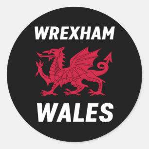 Wrexham Wales Flag Runder Aufkleber