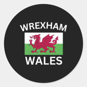 Wrexham Wales Flag Runder Aufkleber