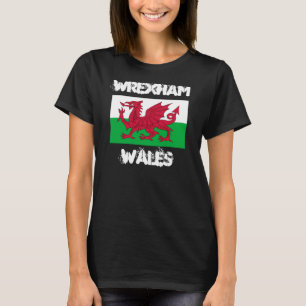 Wrexham, Wales mit walisischer Flagge T-Shirt