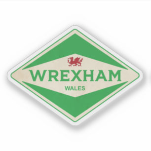 Wrexham Wales Vintag Aufkleber