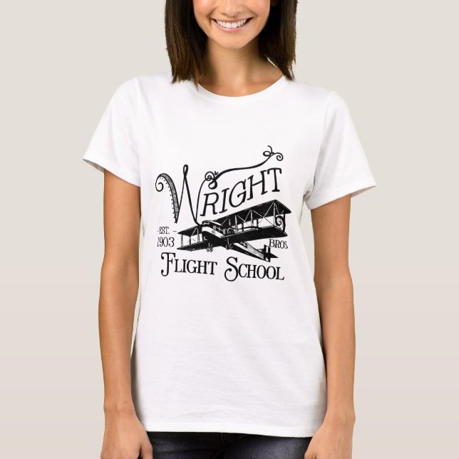 Wright Bros. Flug-Schule T-Shirt (Vorderseite)