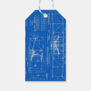Wright Bros. "Flyer"-Bauplan 1903 Geschenkanhänger