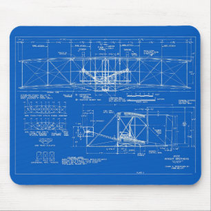 Wright Bros. "Flyer-" Plan 1903 Mousepad