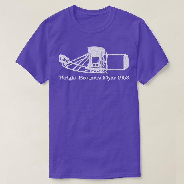 Wright Brothers First Airplane Design T-Shirt (Design vorne)