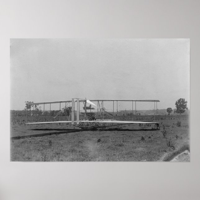 Wright Brothers Flugzeug Nah-up View Poster (Vorne)