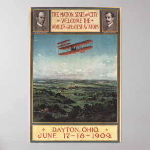 Wright Brothers Flugzeug Poster