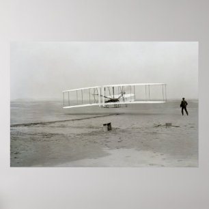 Wright Brothers Flyer Erster Flugzeug Flug Luftfah Poster