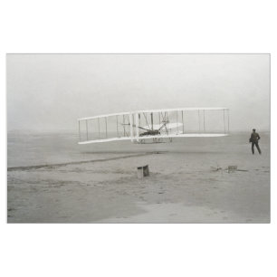 Wright Brothers Flyer Erstflug Flug Flugverkehr Stoff
