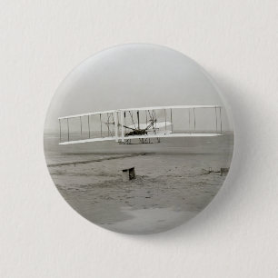 Wright Brothers Flyer First Flugzeug Flight Aviati Button