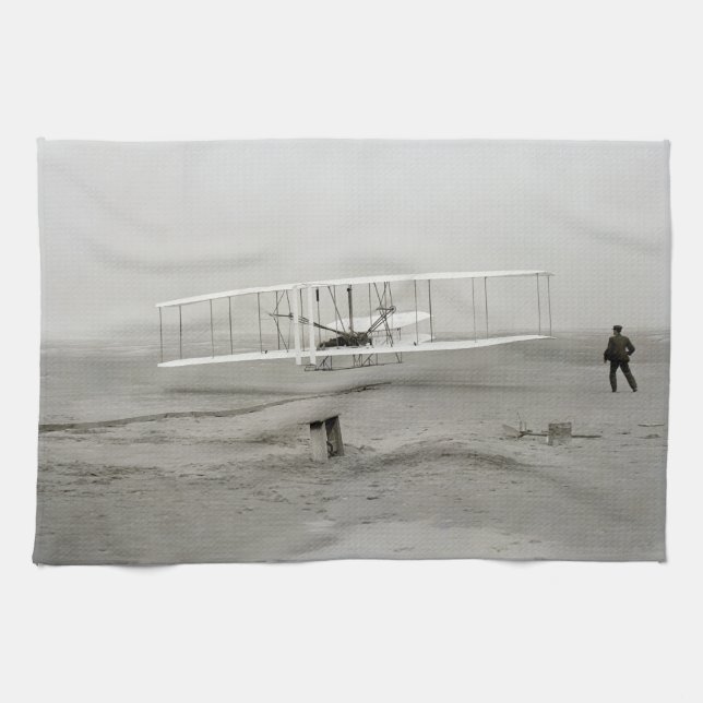 Wright Brothers Flyer First Flugzeug Flight Aviati Geschirrtuch (Horizontal)