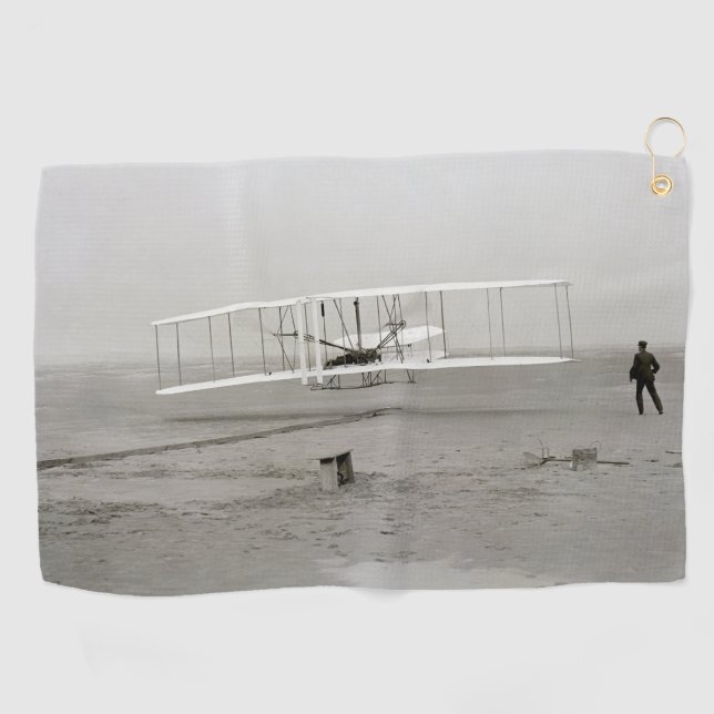 Wright Brothers Flyer First Flugzeug Flight Aviati Golfhandtuch (Horizontal)