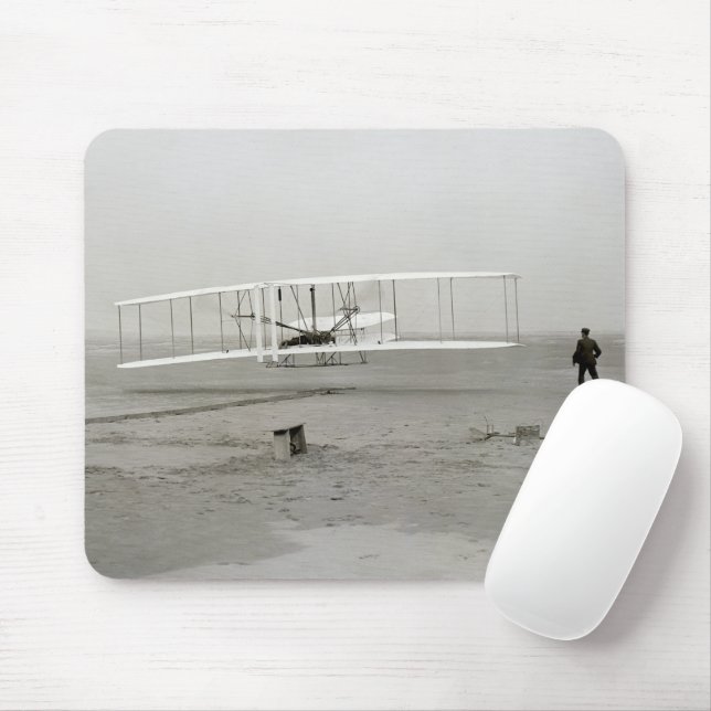 Wright Brothers Flyer First Flugzeug Flight Aviati Mousepad (Mit Mouse)