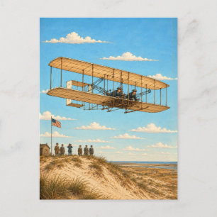 Wright Brothers Flyer über Kitty Hawk Postkarte