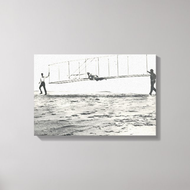 Wright Brothers-Glidertests Leinwanddruck (Vorderseite)