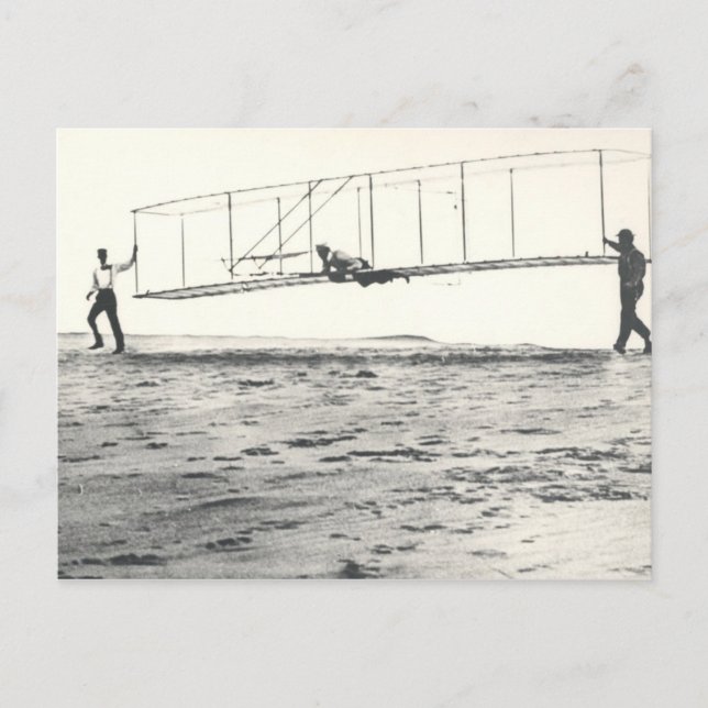 Wright Brothers-Glidertests Postkarte (Vorderseite)