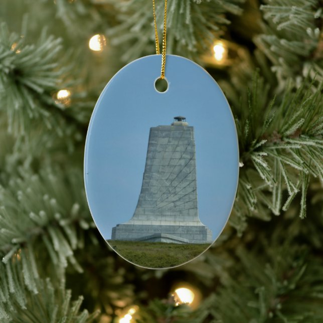 Wright Brothers Memorial Kitty Hawk Keramik Ornament (Baum)
