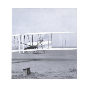 Wright-Bruder-' erster Flugzeug-Flug im Jahre 1903 Notizblock