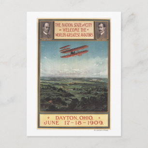 Wright-Brüder-Flugzeug Postkarte