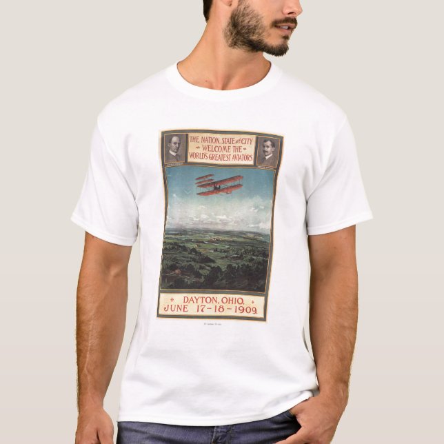 Wright-Bruder-Flugzeug T-Shirt (Vorderseite)