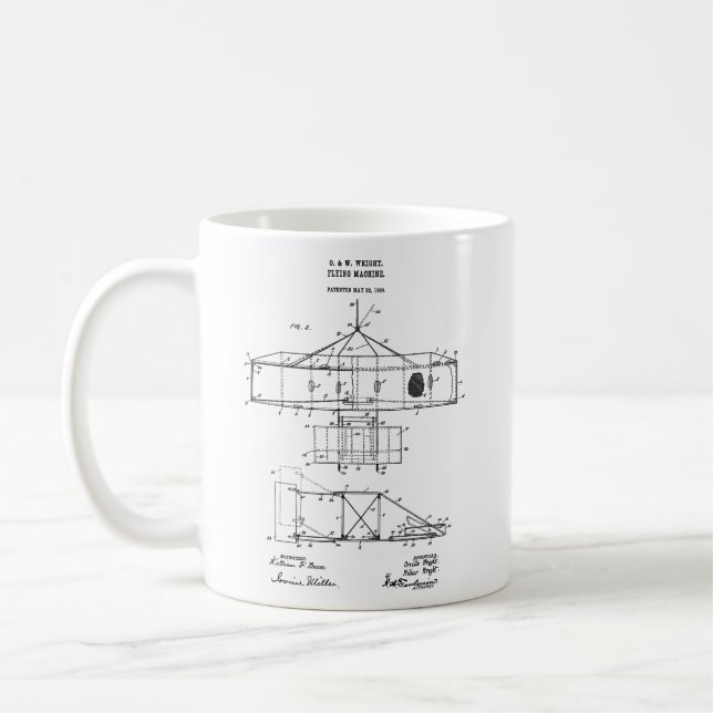 Wright-Bruder-Flugzeug-Tasse #2 Kaffeetasse (Links)