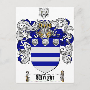 Wright Coat of Arms / Wright Familienwappen Postkarte