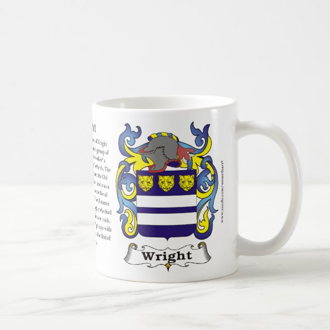 Wright-Familien-Wappen Tasse (Rechts)