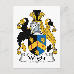 Wright Familienwappen Postkarte