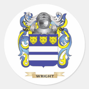 Wright-Familienwappen (Wappen) Runder Aufkleber
