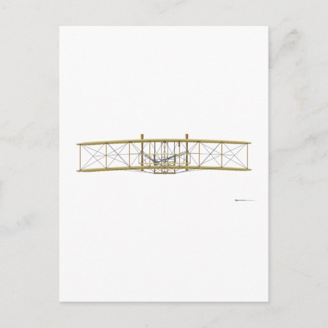 Wright Flyer 1903 Front View Postkarte (Vorderseite)