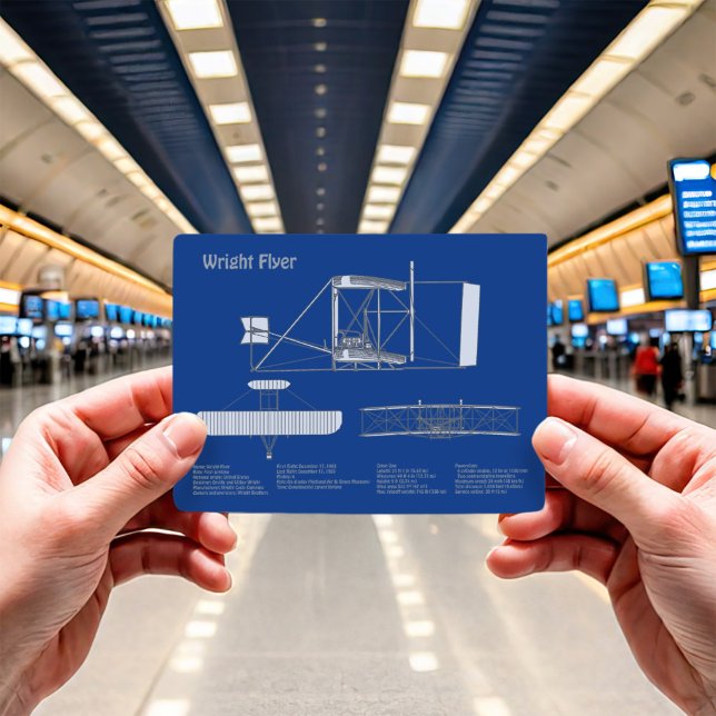 Wright Flyer - Flugzeugkonzept Zeichnend Pläne ABD Postkarte (Von Creator hochgeladen)