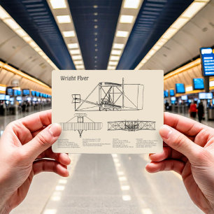 Wright Flyer - Flugzeugkonzept Zeichnend Pläne SD Postkarte