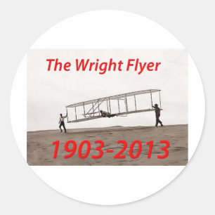 Wright-Flyer-Jahrestag (1903-2013) Runder Aufkleber